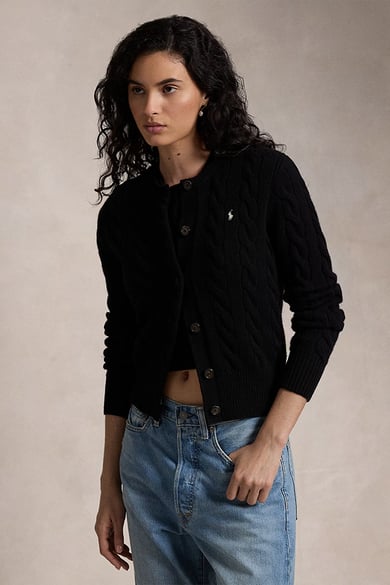 ΠΛΕΚΤΗ(ΜΑΛΛΙ-ΚΑΣΜΙΡΙ) ΖΑΚΕΤΑ POLO RALPH LAUREN - 001 POLO BLACK / BLACK